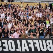 Fans cheer on the Buffs